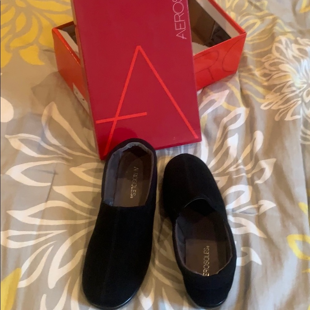 Black slip on shoes